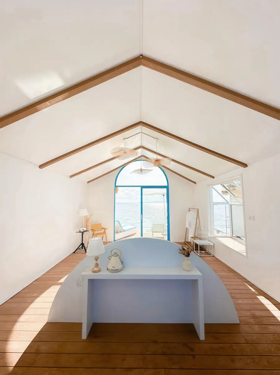 Vaulted ceiling interior of Couple Suite Royal Resort Semporna