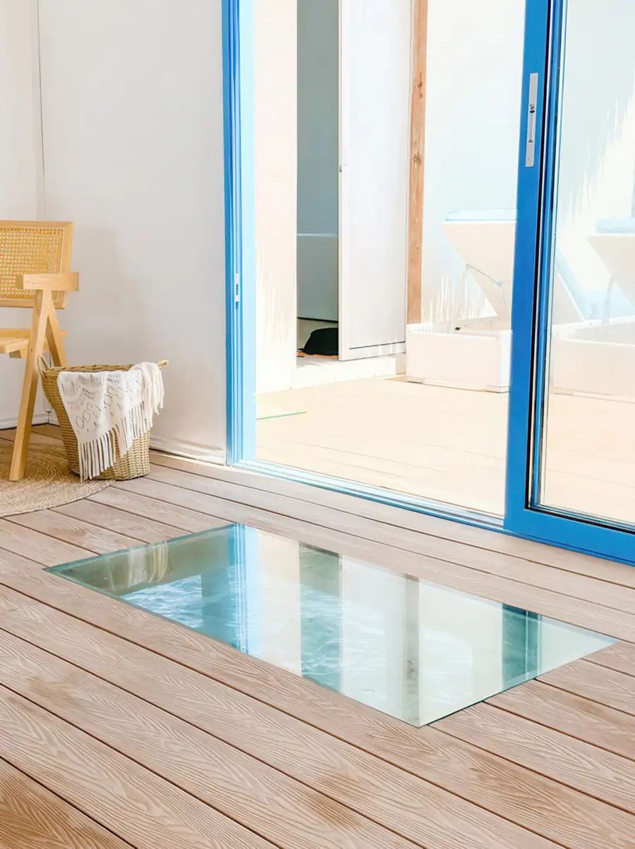 Glass floor panel in Family Suite Royal Resort Semporna