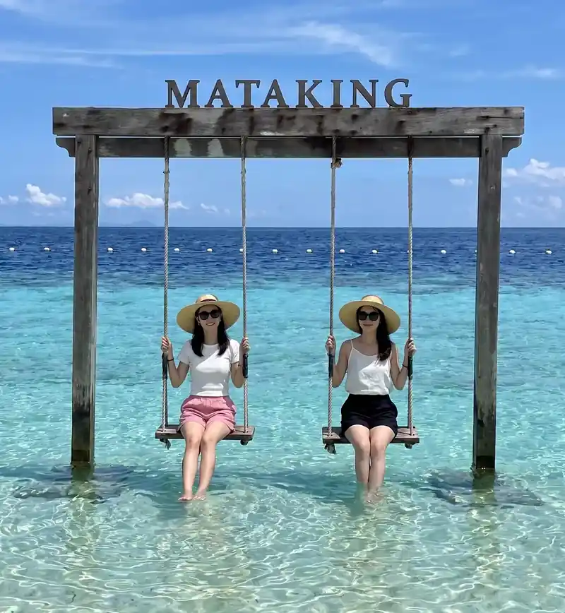 Exploring Mataking Island white sands with Semporna Royal Resort near Semporna.