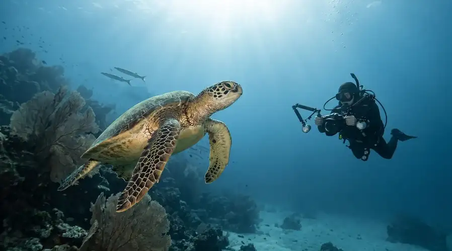 Scuba diving session at the famous Sipadan Island Semporna Royal Resort
